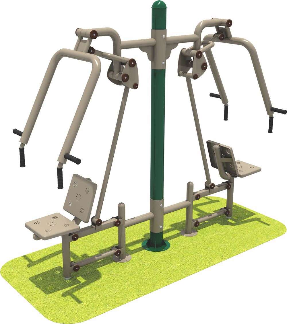 乐鱼官网健身器材 双人坐推器